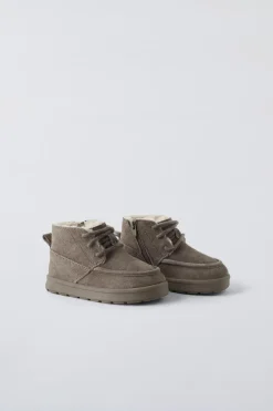 BOTA DE PELE FORRADA-ZARA Clearance