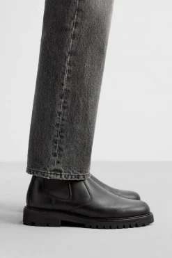 ZARA Pele|Sapatos^BOTAS CHELSEA PELE Preto