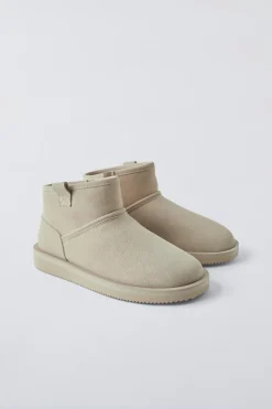 BOTIM FORRADO A PELE-ZARA Outlet