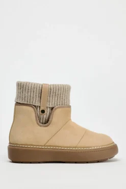 ZARA Winter Layersnew|Sapatos^BOTIM RASO MEIA Bege-claro