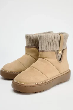 ZARA Winter Layersnew|Sapatos^BOTIM RASO MEIA Bege-claro
