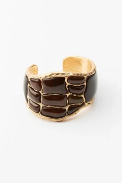 ZARA Acessórios / Bijuteria^BRACELETE METÁLICO PEÇAS CONTRASTE Dourado