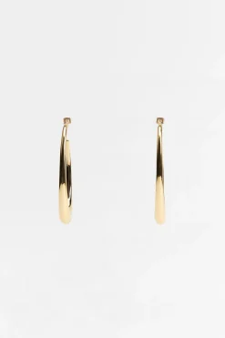 ZARA Acessórios / Bijuteria^BRINCOS ARGOLA OVAL Dourado