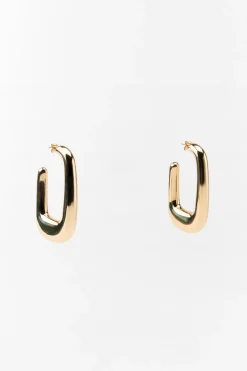 ZARA Acessórios / Bijuteria^BRINCOS ARGOLA OVAL Dourado