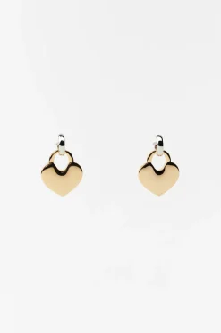 ZARA Acessórios / Bijuteria^BRINCOS COM CADEADO COMBINADO Ouro / Prata