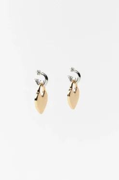 ZARA Acessórios / Bijuteria^BRINCOS COM CADEADO COMBINADO Ouro / Prata