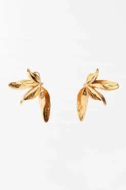ZARA Acessórios / Bijuteria^BRINCOS COM FORMA DE FOLHAS Dourado