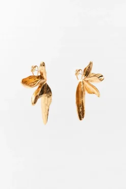 ZARA Acessórios / Bijuteria^BRINCOS COM FORMA DE FOLHAS Dourado