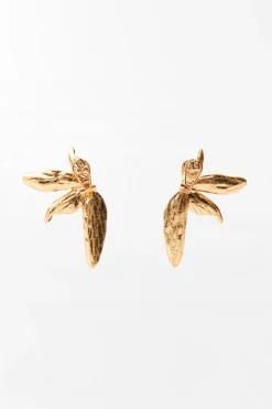 ZARA Acessórios / Bijuteria^BRINCOS COM FORMA DE FOLHAS Dourado