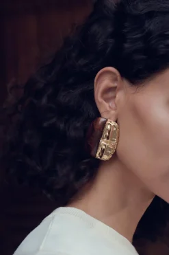 ZARA Acessórios / Bijuteria^BRINCOS COM TEXTURA COMBINADOS Dourado