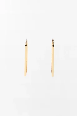 ZARA Acessórios / Bijuteria^BRINCOS COMPRIDOS RETANGULARES Dourado