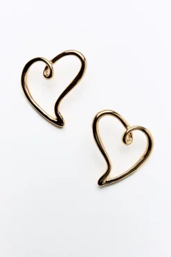 ZARA Acessórios / Bijuteria^BRINCOS CORAÇÃO Dourado