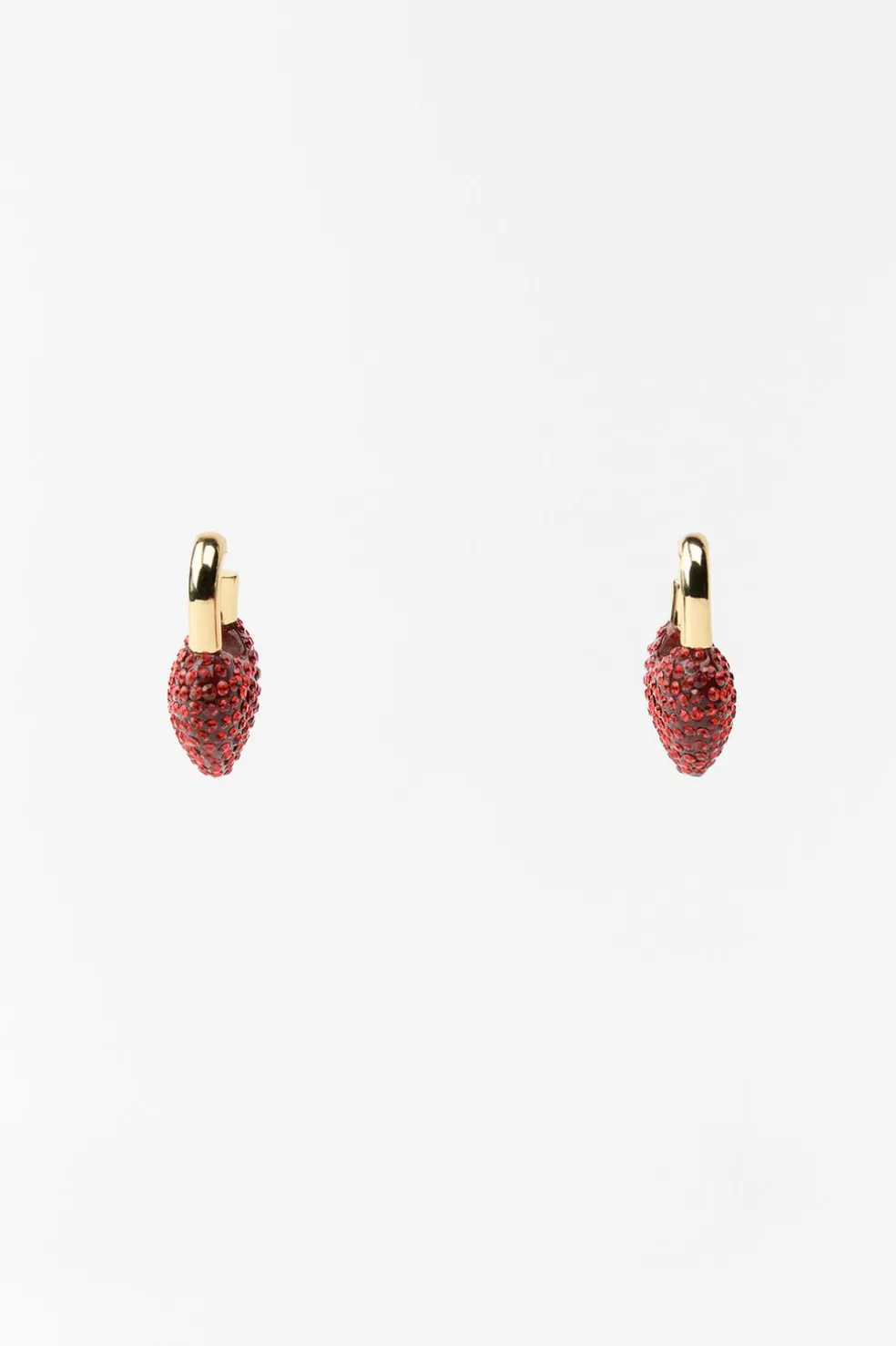ZARA Acessórios / Bijuteria^BRINCOS CORAÇÃO BRILHOS Dourado