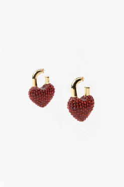 ZARA Acessórios / Bijuteria^BRINCOS CORAÇÃO BRILHOS Dourado