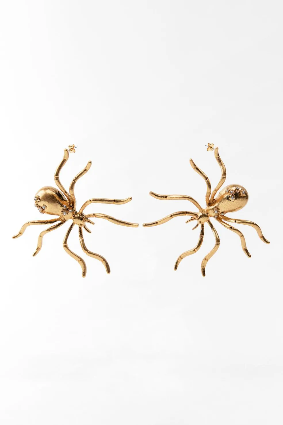 ZARA Acessórios / Bijuteria^BRINCOS DE ARANHA COM JOIAS Dourado