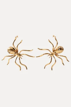 ZARA Acessórios / Bijuteria^BRINCOS DE ARANHA COM JOIAS Dourado