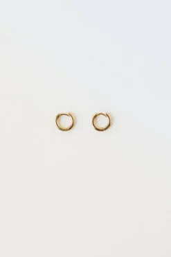 BRINCOS DE ARGOLA BANHO A OURO 24K-ZARA Sale