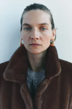 ZARA Acessórios / Bijuteria^BRINCOS DE ARGOLA GEOMÉTRICA Dourado