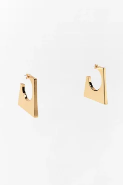 ZARA Acessórios / Bijuteria^BRINCOS DE ARGOLA GEOMÉTRICA Dourado