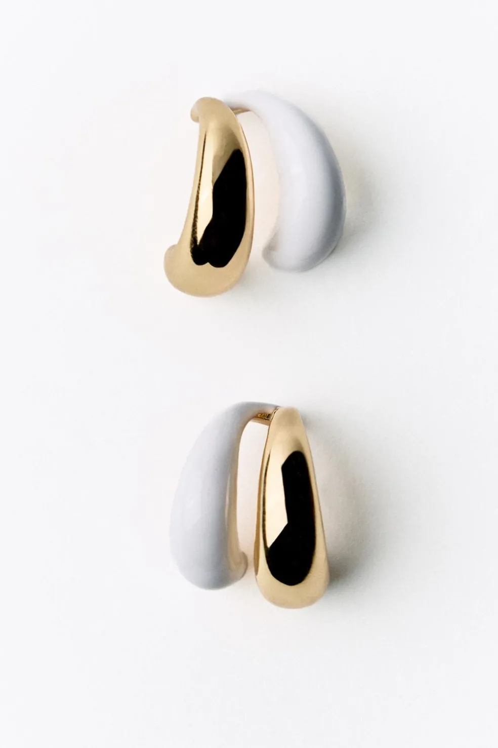 ZARA Acessórios / Bijuteria^BRINCOS EAR CUFF DUPLOS Branco