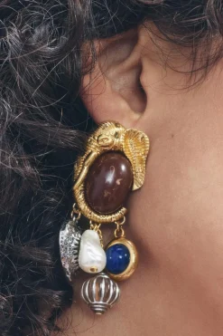 ZARA Acessórios / Bijuteria^BRINCOS ELEFANTE CHARMS Dourado