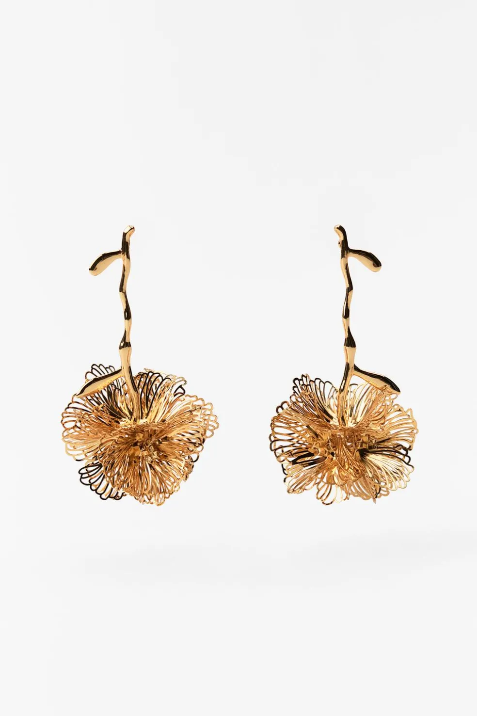 ZARA Acessórios / Bijuteria^BRINCOS FLOR Dourado