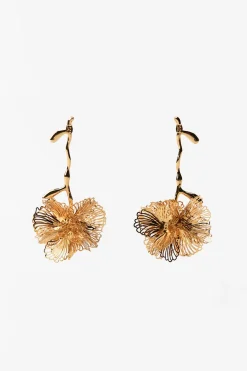 ZARA Acessórios / Bijuteria^BRINCOS FLOR Dourado