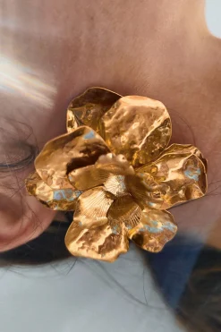ZARA Acessórios / Bijuteria^BRINCOS FLOR Dourado