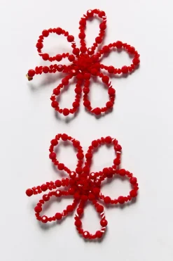 ZARA Acessórios / Bijuteria^BRINCOS FLOR MISSANGAS Vermelho