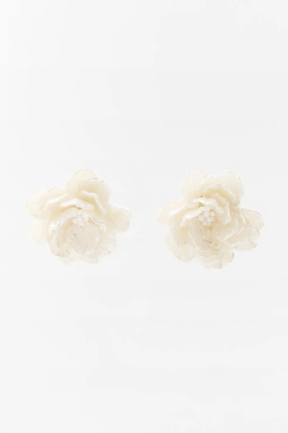 ZARA Acessórios / Bijuteria^BRINCOS FLOR MISSANGAS Cru