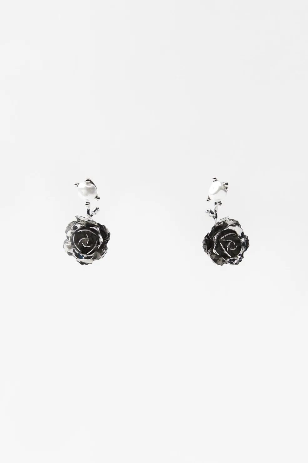 ZARA Acessórios / Bijuteria^BRINCOS FLOR PÉROLA Prata