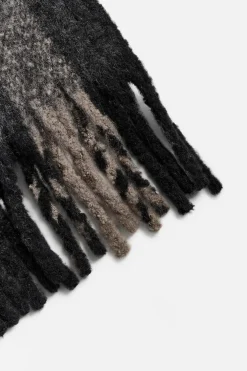 ZARA Acessórios^CACHECOL AOS QUADRADOS COM TEXTURA ESCOVADA Preto