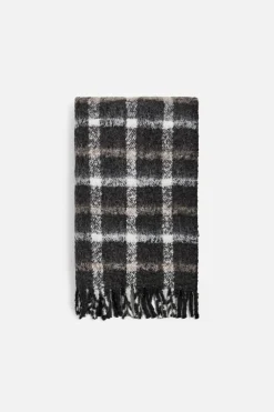 ZARA Acessórios^CACHECOL AOS QUADRADOS COM TEXTURA ESCOVADA Preto