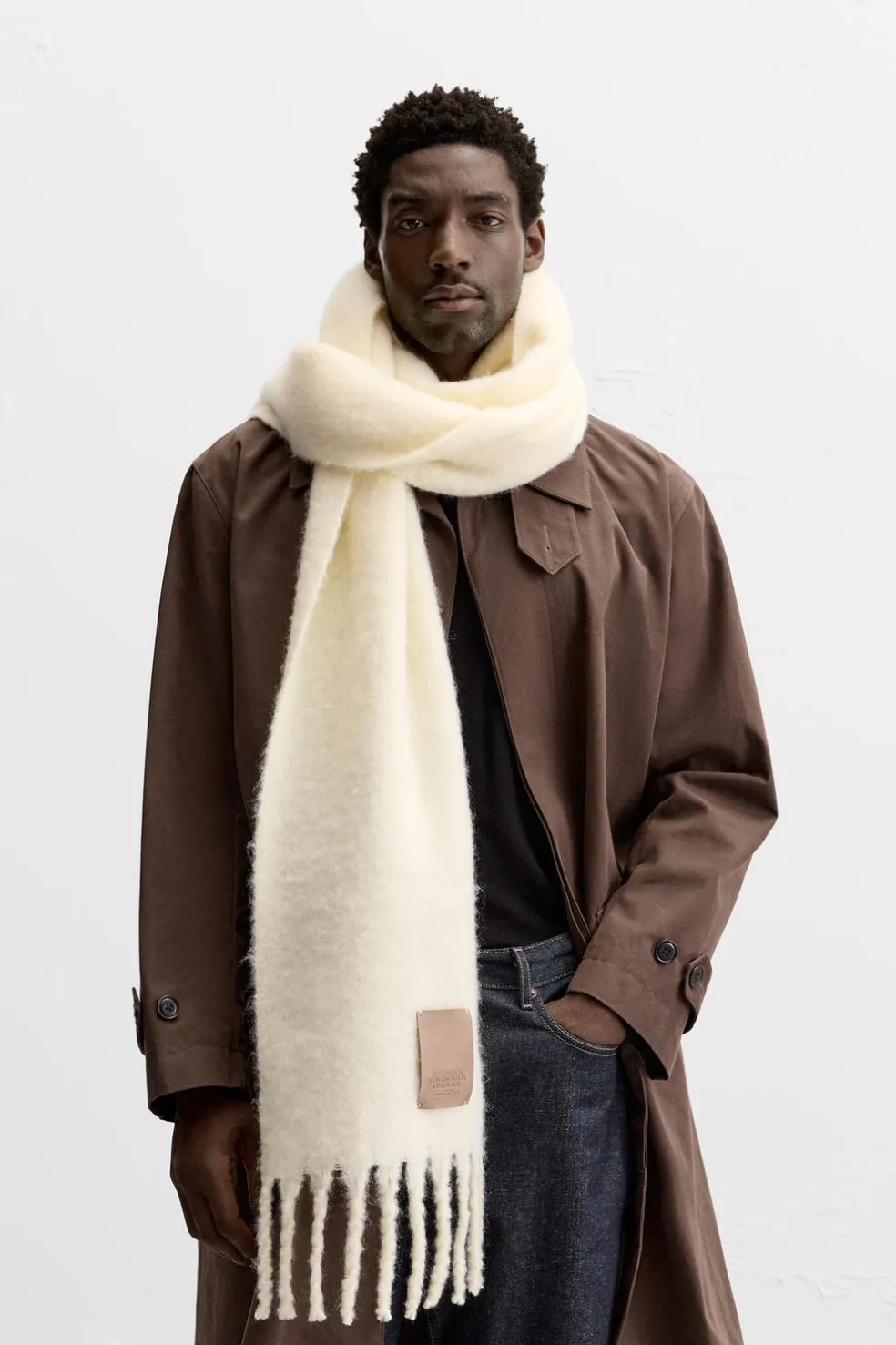 ZARA Vestuário De Inverno|Acessórios^CACHECOL TEXTURA Cru