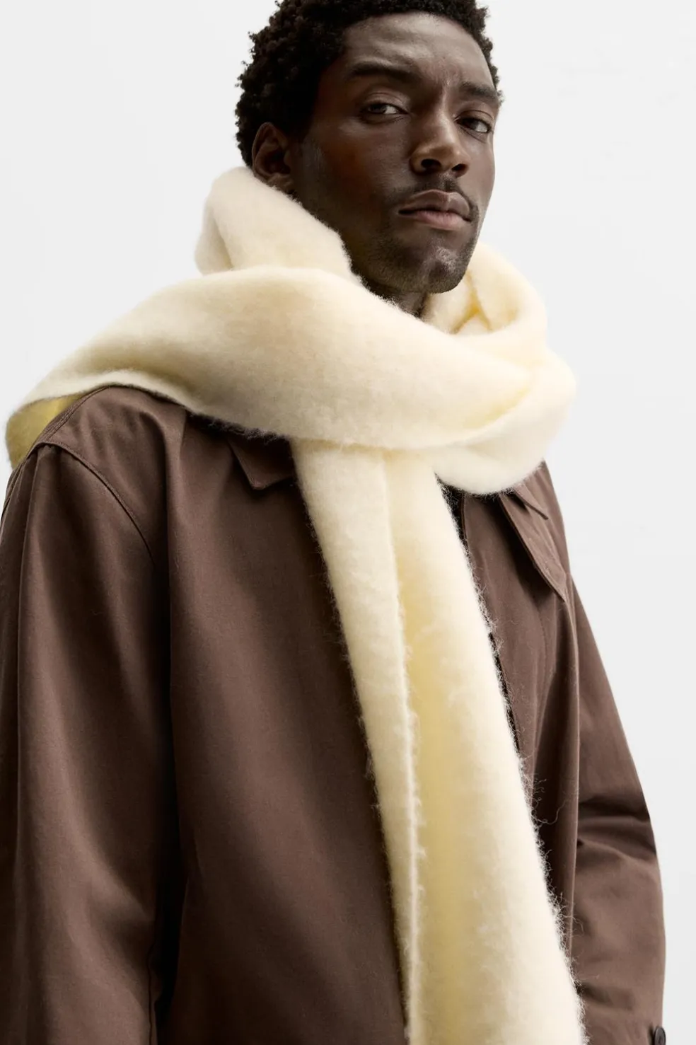 ZARA Vestuário De Inverno|Acessórios^CACHECOL TEXTURA Cru