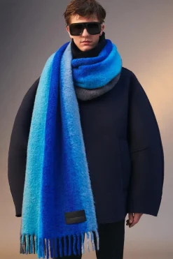 ZARA Vestuário De Inverno|Acessórios^CACHECOL TIE DYE LIMITED EDITION Azul