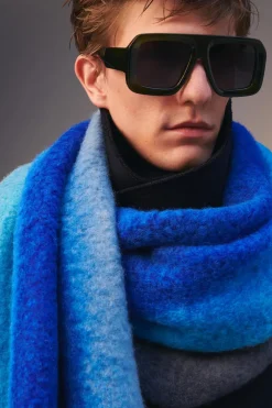 ZARA Vestuário De Inverno|Acessórios^CACHECOL TIE DYE LIMITED EDITION Azul