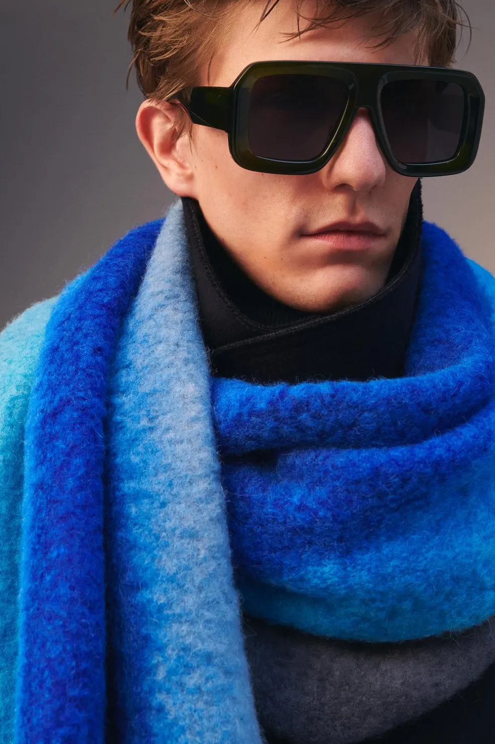 ZARA Vestuário De Inverno|Acessórios^CACHECOL TIE DYE LIMITED EDITION Azul