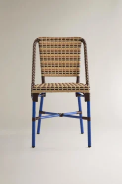 ZARA Móveis|Móveis^CADEIRA ESTRUTURA METAL ENTRANÇADA X COLLAGERIE Azul-vigoré