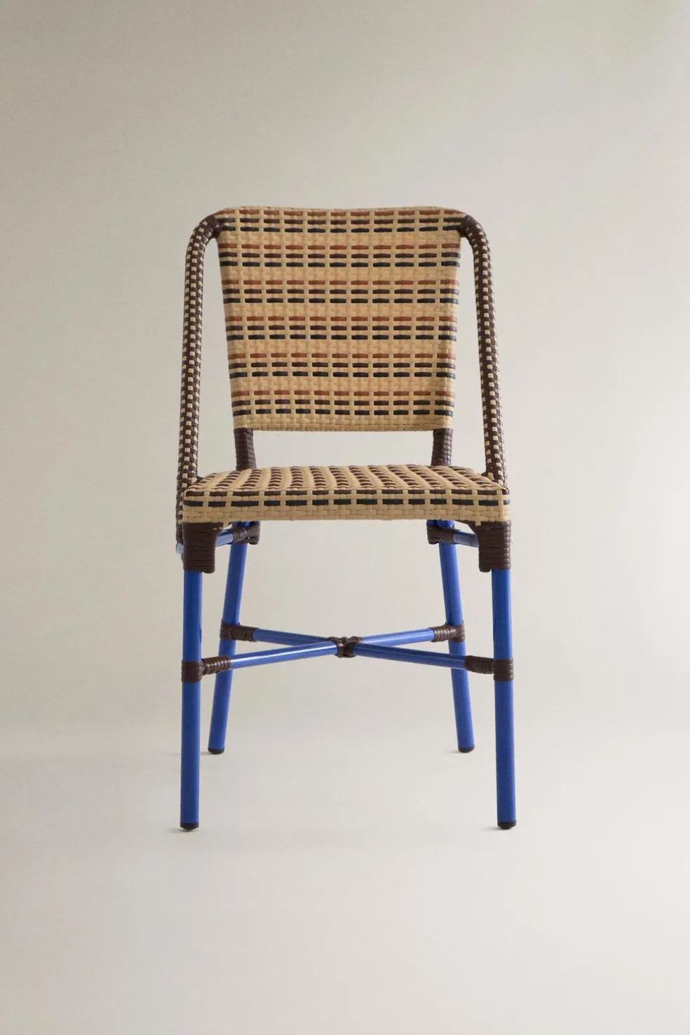 ZARA Móveis|Móveis^CADEIRA ESTRUTURA METAL ENTRANÇADA X COLLAGERIE Azul-vigoré