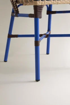 ZARA Móveis|Móveis^CADEIRA ESTRUTURA METAL ENTRANÇADA X COLLAGERIE Azul-vigoré