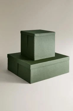 ZARA Presentes Para O Lar|Presentes Para O Lar^CAIXA DE ARMAZENAMENTO DOBRÁVEL DE NATAL Verde