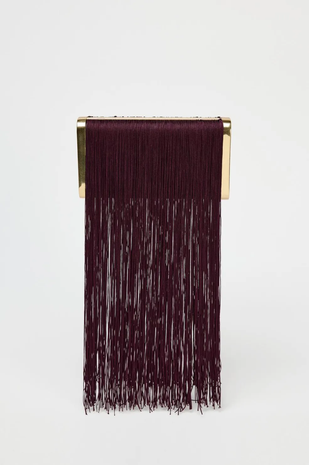 ZARA Malas^CAIXA FRANJAS Vermelho-bordeaux