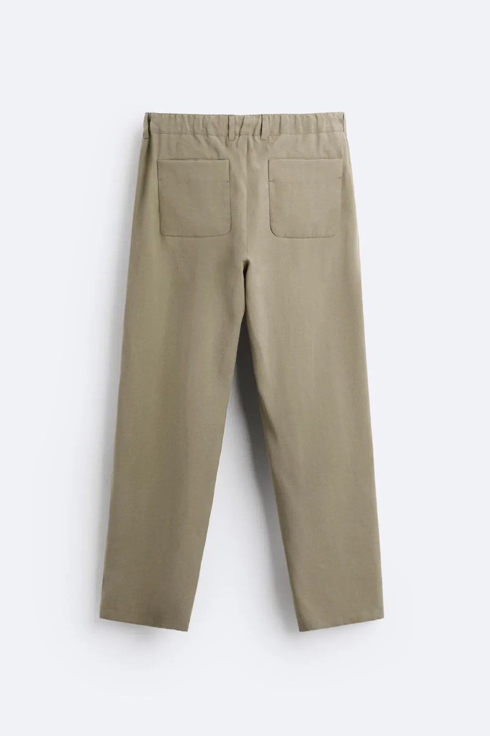 ZARA Calças^CALÇA MISTURA LIOCEL Caqui