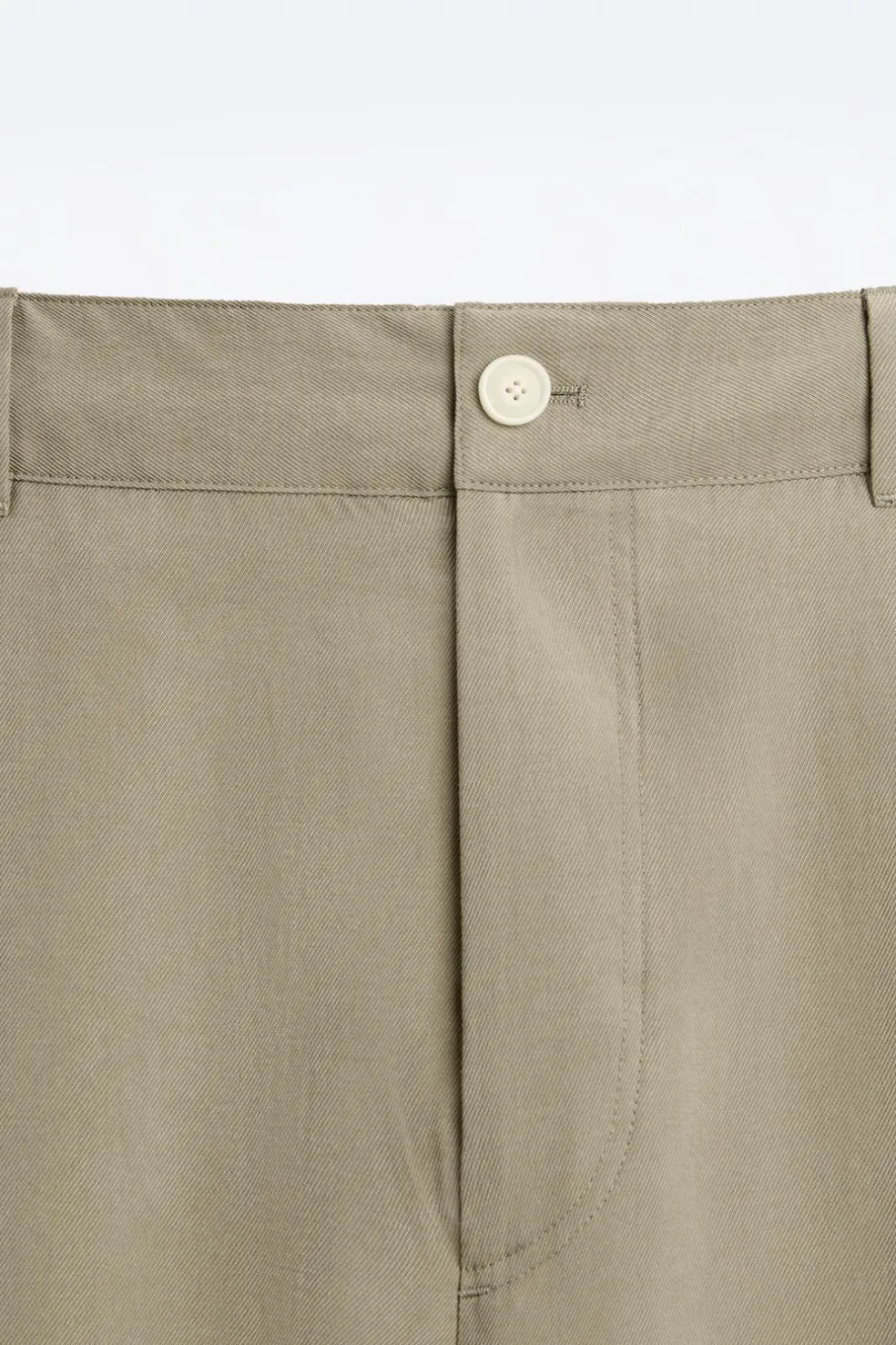 ZARA Calças^CALÇA MISTURA LIOCEL Caqui