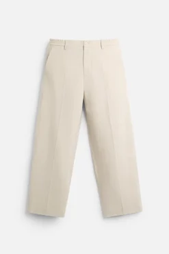 ZARA Calças^CALÇA MISTURA LIOCEL Bege