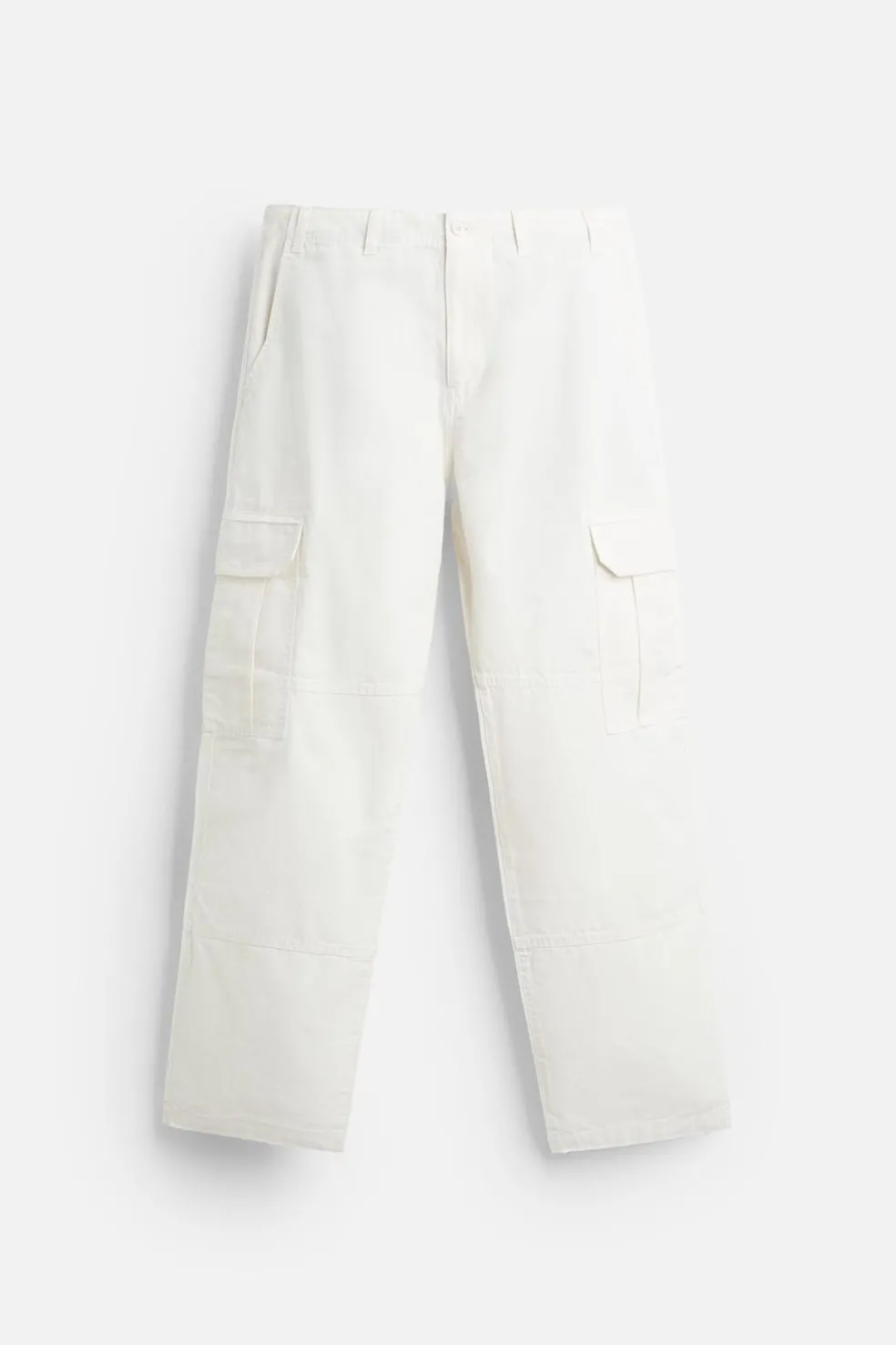 ZARA Calças^CALÇA TROPA CANVAS Branco-marfim