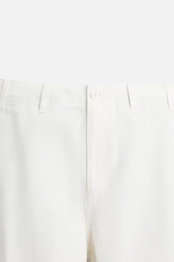 ZARA Calças^CALÇA TROPA CANVAS Branco-marfim