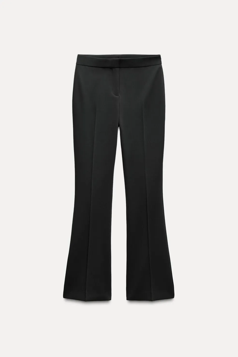 ZARA Calças^CALÇAS À BOCA DE SINO CINTURA SUBIDA Preto