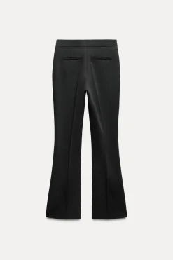 ZARA Calças^CALÇAS À BOCA DE SINO CINTURA SUBIDA Preto